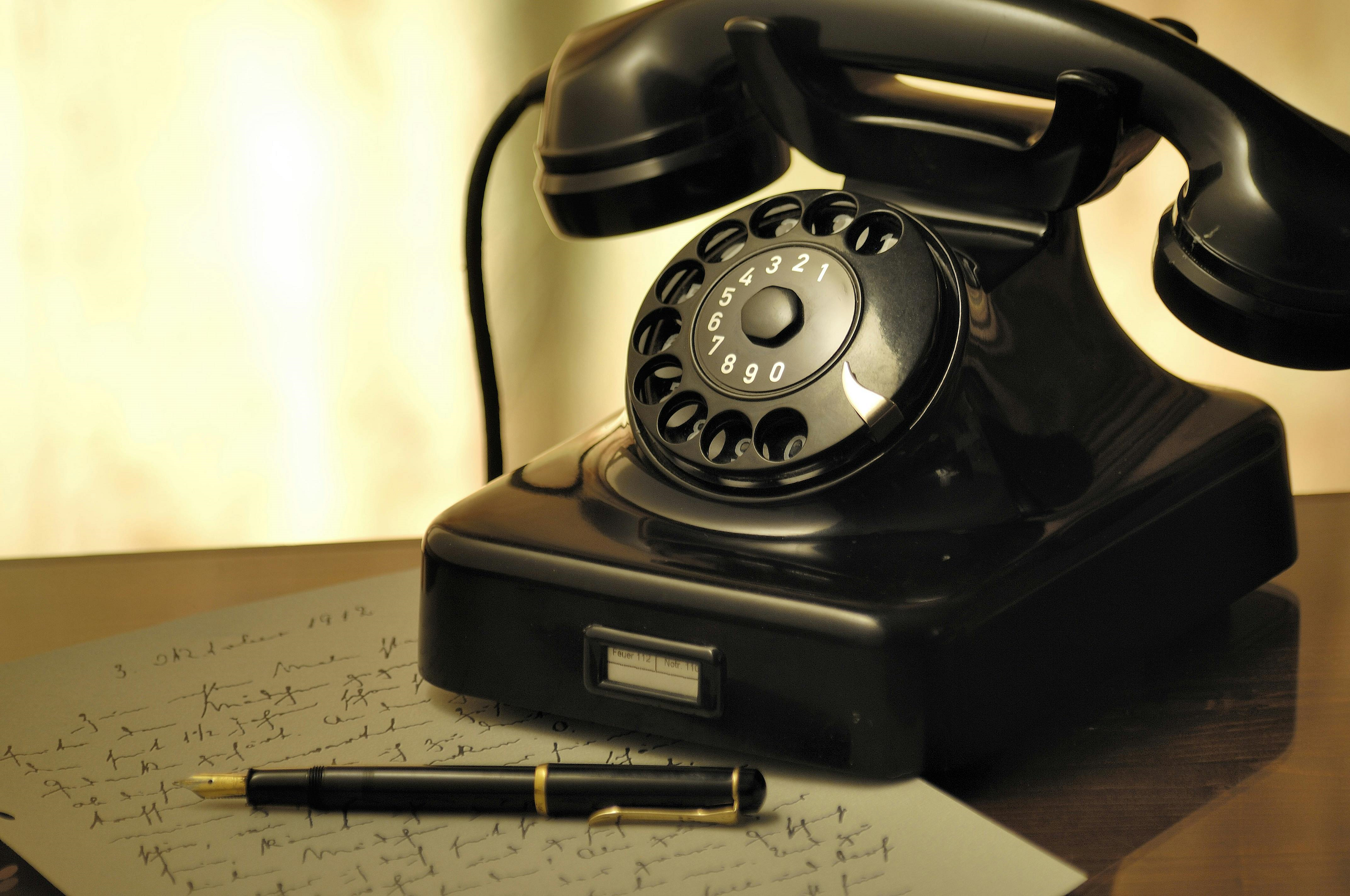 A rotary telephone — we are ready to take your call